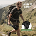 REDCAMP 2 Pack Extra Wide Camping stools, Oversized Surface Tripod Stools for Adulit for Fishing Hunting Backpacking Camping,Black