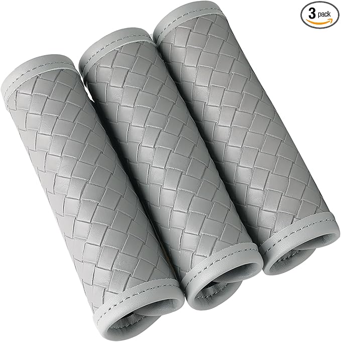 Luggage Handle Wraps -Suitcase Handle Wraps Travel Bag Handle Covers Suitcase Identifier Luggage Makers Covers(3Pcs-Grey)