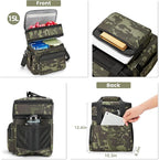holuxer Insulated Lunch Bag & Lunch Box for Men - Double Deck Reusable Lunch Bag for Women Tote Cooler Bag Leakproof Soft Expandable - Large Lunchbox for Work/Adult/Picnic/Outdoor (Camo，15L)