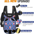 Pawaboo Pet Carrier Backpack, Adjustable Pet Front Cat Dog Carrier Backpack Travel Bag, Legs Out, Easy-Fit for Traveling Hiking Camping for Small Medium Dogs Cats Puppies, Small, Denim Blue