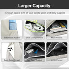 Hoedia Sports Drawstring Backpack - String Swim Gym Bag with Shoes Compartment and Wet Proof Pocket for Women and Men