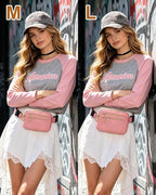 Capolo Fanny Packs for Women Fashion Waist Packs Bag with Adjustable Strap and 4 Zipper Pockets Waterproof Everywhere Crossbody Belt Bag for Workout Running Travelling(Pink, Large)