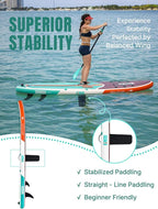 Niphean Inflatable Stand Up Paddle Board with SUP Accessories, Anti-Slip EVA Deck, 10’6’’ Inflatable Paddle Boards for Adults & Youth of All Skill Levels