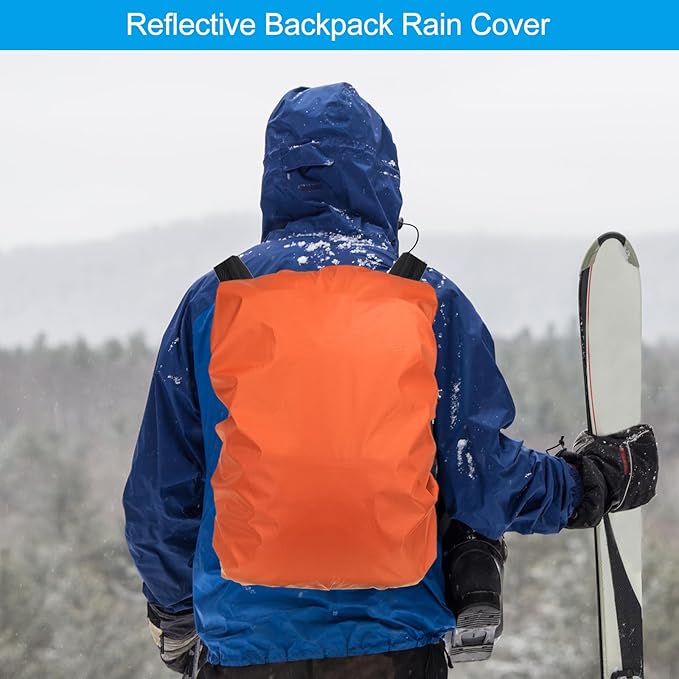 PATIKIL Waterproof Backpack Rain Cover Oxford Cloth Backpack Cover Anti-Slip Cross Buckle Straps for Hiking Camping