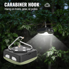 Camping Lantern Rechargeable/3AAA Batteries Tent Light, IPX7 Waterproof LED Lamp with Magnetic Base & Carabiner Hook for Indoor Work Outdoor Hiking Emergency Light Hurricane (ComPuck)