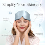 ZIMASILK 100% 22 Momme Mulberry Silk Sleep Mask - Full Silk Filled, Ultra-Soft & Breathable, Face-Hugging Blackout Eye Cover for Sleeping (Bluestone)