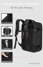 Vacuum Seal Travel Backpack 45L with Pump - Expandable Air Compression System, Water-Resistant Business TSA Lock, Laptop Backpack, Carry-On Suitcase Luggage, Gifts for Men