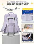 Carry On Backpack Personal Item Travel Backpack For Women Airline/Flight Approved Waterproof Sports Luggage Casual Daypack Small Hiking Backpack Purple