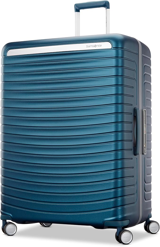 Framelock Max 29" Large Checked Hardshell Zipperless Luggage - Highly Secure Integrated Eazylock™ Mechanism - RightHeight™ Adjustable Handle - 360° Spinner Wheels - Airline Approved - Emerald Teal