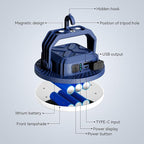 VAVOFO 30W LED Camping Lantern Rechargeable, 3000LM,124 LED with 3 Lighting Modes, 7200mAh Portable Tent Light with Magnet, IP65 Waterproof for Emergencies ,Power Outages,Hurricane (Blue)