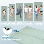 KingChii CertiPUR-US Memory Foam Camping Mattress, Portable Roll Up Travel Car Camping Mattress Sleeping Pad & Floor Mattress, Cot Mattress Guest Bed for Sleepover with Waterproof Cover & Travel Bag