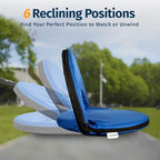 Alpcour Folding Stadium Seat – Deluxe Outdoor Camping Reclining Waterproof Cushion Chair for Bleachers – Best 6-Position Back Support Picnic Bleacher Seats w/Extra Thick Padding for Support & Comfort