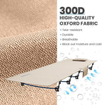 FUNDANGO Ultralight Folding Camping Cot, Extra Long Backpacking Camping Cots for Adults Portable Cot Bed for Hiking Travel Home Mountaineering, Beige