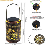 Upgraded Butterfly Solar Lights for Outside Garden Decor, Hanging Solar Lanterns Outdoor Waterproof Metal Butterfly Decorations for Patio, Yard, Pathway, Porch, Birthday Gifts for Women