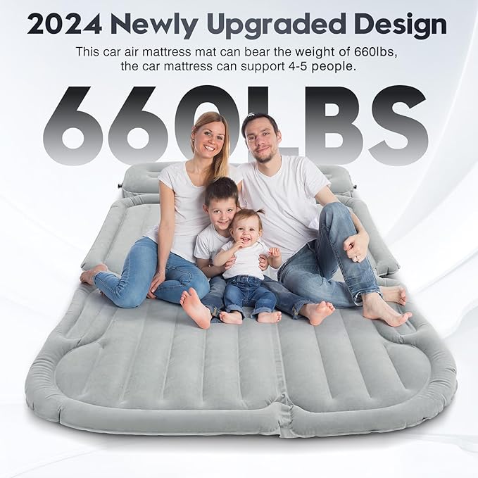 Shademax SUV Air Mattress Inflatable Car Air Mattress for Toyota 4runner RAV4, Jeep Wrangler, Ford Explorer Mattress Outdoor Travel Camping Car Bed with Built-in Pillow for SUV Trunk & Back Seat