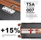 Kono 28 Inch Luggage Expandable Suitcase Lightweight with Spinner Wheels TSA Lock Hardside Large Checked Luggage Durable Rolling Suitcase Apricot Black