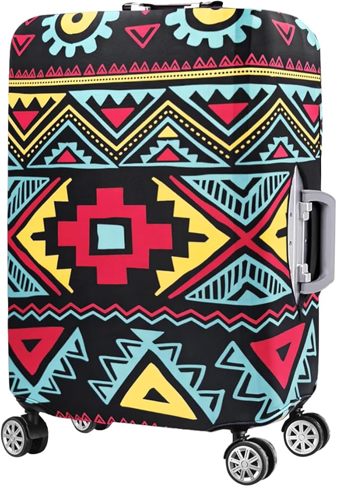 Travel Luggage Cover Elastic Sleeve 26"-28" Anti-Scratch Suitcase Protector Cover Size L, Bohemia