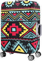 Travel Luggage Cover Elastic Sleeve 22"-24" Anti-Scratch Suitcase Protector Cover Size M, Bohemia