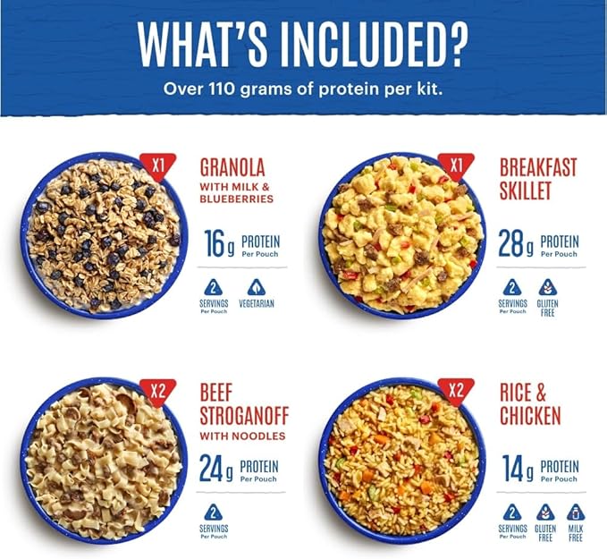 Mountain House Adventure Weekender Kit | Freeze Dried Camping & Backpacking Food | 12 Servings