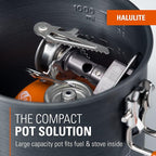 GSI Outdoors Halulite Boiler Ultralight Hard-Anodized Pot with Folding Handle, Fast-Heating Camping Cookware for Backpacking, Hiking & Outdoor Cooking