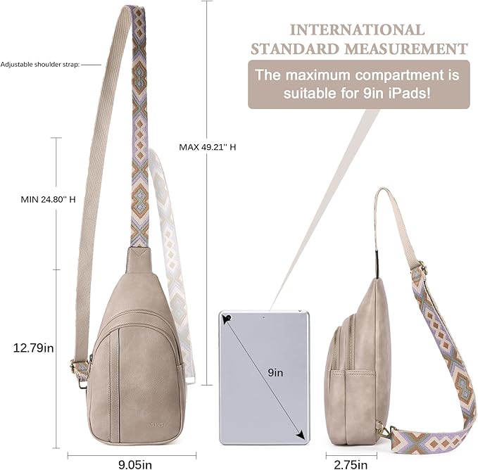 CLUCI Crossbody Bags for Women Men,Leather Sling Bag Cross Body Backpack for Woman Gifts for Women Birthday Unique