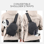 Crossbody Sling Bag Casual Shoulder Hiking Backpack with Convertible Shoulder Strap for Travel Hiking Shopping Leisure Sport