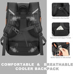 Insulated Cooler Backpack,33/45 Cans Multifunctional Double Deck Leakproof Cooler Bag with Sternum Strap,Large Capacity Lightweight Travel Camping Beach Backpack