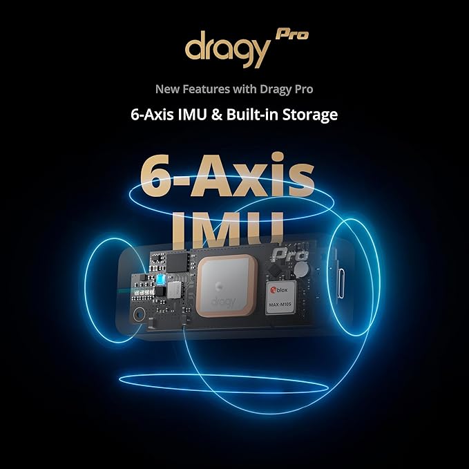 All New dragy Pro - Professional GPS Performance Meter, up to 25Hz GPS Laptimer, with Built-in Memory & 6-Axis IMU Motion Sensor | Includes dragy Mount for Easy Installation