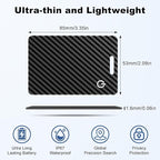 Wallet Tracker Card (iOS Only), Rechargeable Bluetooth Smart Tracking for Apple Find My Compatible Anti Tracker for Men Women Slim Item Locator for Purse Passport Key Luggage Tag (1Pcs/Black B1)