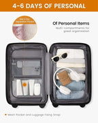 LOVEVOOK Hard Shell 24 Inch Carry On Luggage with Removable Lining,Large Capacity Carry On Suitcase with Wheels Lock,Lightweight Airline TSA Approved Checked Luggage for Men Women Travel Business Trip
