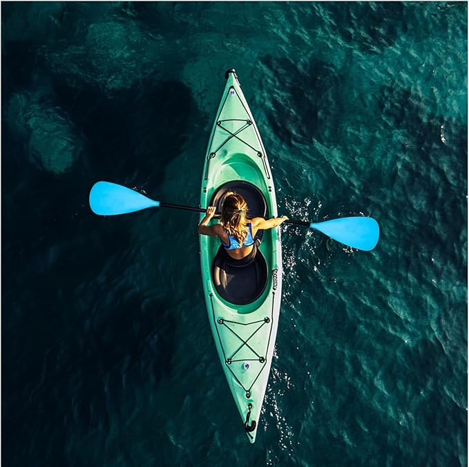 SUP Paddle – 4-Piece Adjustable Kayak Oar, Detachable Aluminum Alloy Paddle Board Paddles, Floating Carbon Fiber Textured Blade, Lightweight & Durable with Stretchable Leash