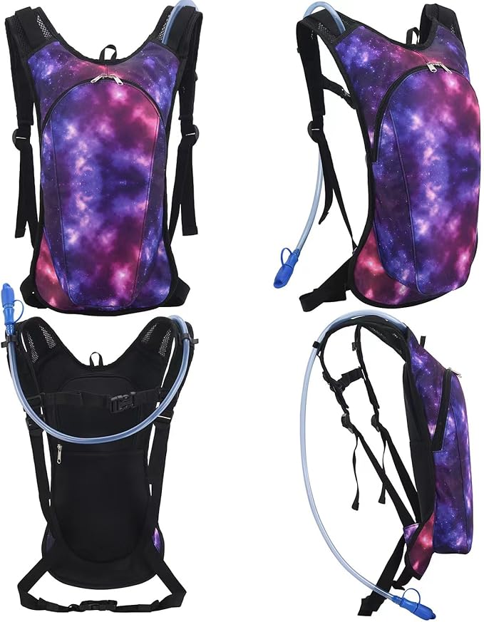 Roptat Hydration Backpack Pack with 2L Hydration Bladder - Lightweight Water Backpack Water Pouch for Women Men Running Riding Biking Music Festival