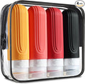 Mrsdry Travel Bottles for Toiletries, Tsa Approved 3oz Travel Size Containers BPA Free Leak Proof Refillable Liquid Silicone Squeezable Travel Accessories for Shampoo Conditioner Lotion (4 Pack)