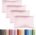 CGK Unlimited King Size Microfiber Pillowcase Set, Lavender Pink, 4 Pieces