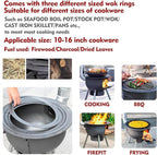 Multifunction Wood Burning Stove with Grill Rack,Large Portable Charcoal Grill,Camping Rocket Stove for Outdoor/Backyard Cooking,Chinese Wood Stove,Off Grid Living Supplies