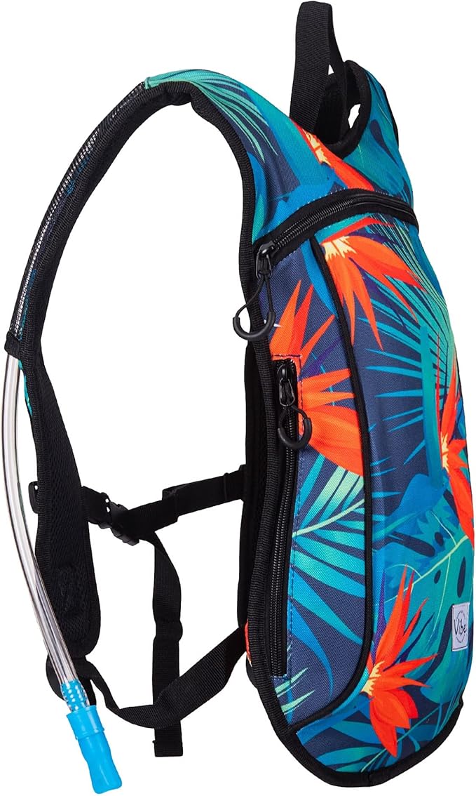 Vibe Festival Gear Hydration Pack Backpack with 2L Water Bladder for Women, Men, Teens, Kids - Hydropack Hydro Sports, Outdoor, Running, Camping, Hiking, Festivals, Raves