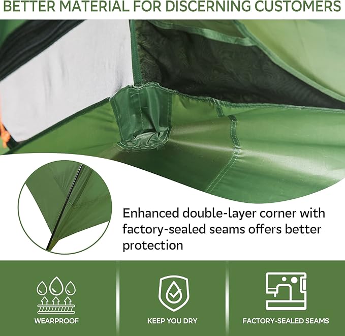 Clostnature Crux Lightweight Tent for Backpacking - 1/2/3/4 Person Ultralight Backpacking Tent, Waterproof Easy Setup Camping Tent, Hiking Tent for Outdoor, Hiking and Mountaineering