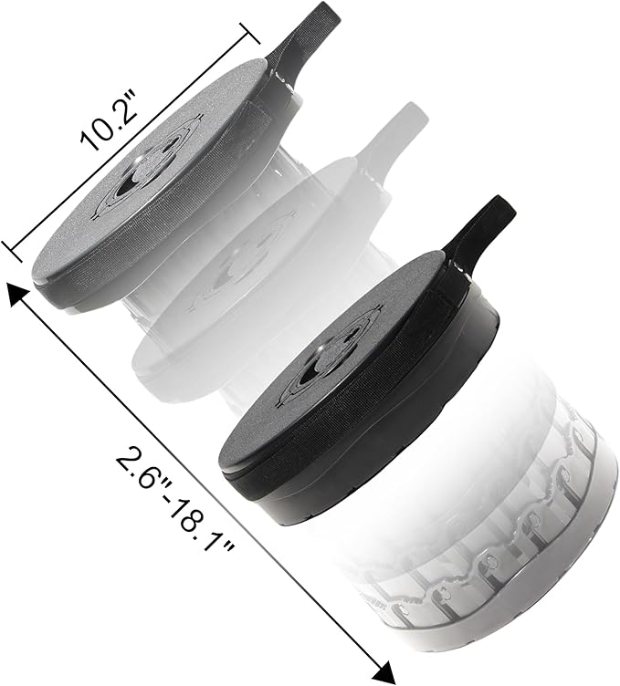 ALEVMOOM 18" Collapsible Stool, 800lbs Max Weight, Heavy Duty Portable Retractable Folding Telescoping Foldable Camping Stool for Adults Outdoor Fishing Travel BBQ (Black)