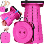 Fishboy Upgraded Square Collapsible Stool, 400lbs Max Weight, Lightweight But Sturdy, Portable Retractable Folding Telescoping Foldable Camping Stool for Adults Outdoor Fishing Hiking Travel BBQ