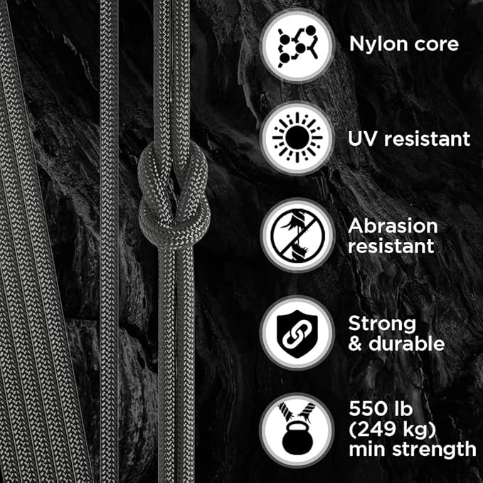 TECEUM 5/32" Paracord Rope 1000 – 1000ft / 200ft / 100ft / 50ft – Tactical Parachute Cord 4mm – 45+ Colors – Nylon String for Survival & Camping Gear – Stripe Cord for Survival – Utility Rope