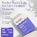 FOMIN - Antibacterial Paper Soap Sheets Tin for Traveling - (300 Sheets) Lavender - Portable Travel Hand Soap Sheets, Dissolvable Mini Camping Hand Soap for Hand Washing