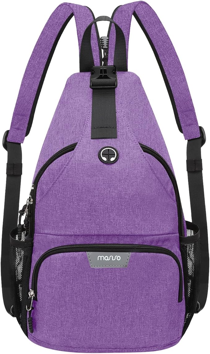 MOSISO Sling Backpack Travel Hiking Daypack, Crossbody Convertible Sling Bag with Front Pocket One Shoulder Chest Bag