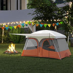 Vidalido Tents，3-4 Person Camping Tent with Extended Vestibule，Weather Resistant Family Tents with Breathable Mesh Windows，Easy Install Waterproof Outdoor Tent for Backpacking and Camping Hiking