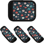 Qilmy Fresh Style Floral Fragments Luggage Handle Wrap 4Pack Luggage Identifiers Tag Comfort Handle Grips Cover for Stroller Suitcase Bag Airplane Travel Accessories1578