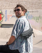 WATERFLY Lightweight Small Fanny Pack: 1.5L Mini Slim Crossbody Waist Belt Hip Bag with RFID Blocking, Anti-Theft & Water Resistant Pouch for Women Men Travel Hiking Running Walking EDC