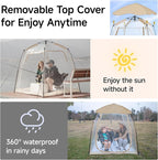 All Weather Proof Pod Sports Pod,540°View Weather Tent,1-4 Person Instant Tent with Sealed Floor,Outdoor Screen House with Carrying Bag,Screen Room for Sport Event,Camping,Fishing