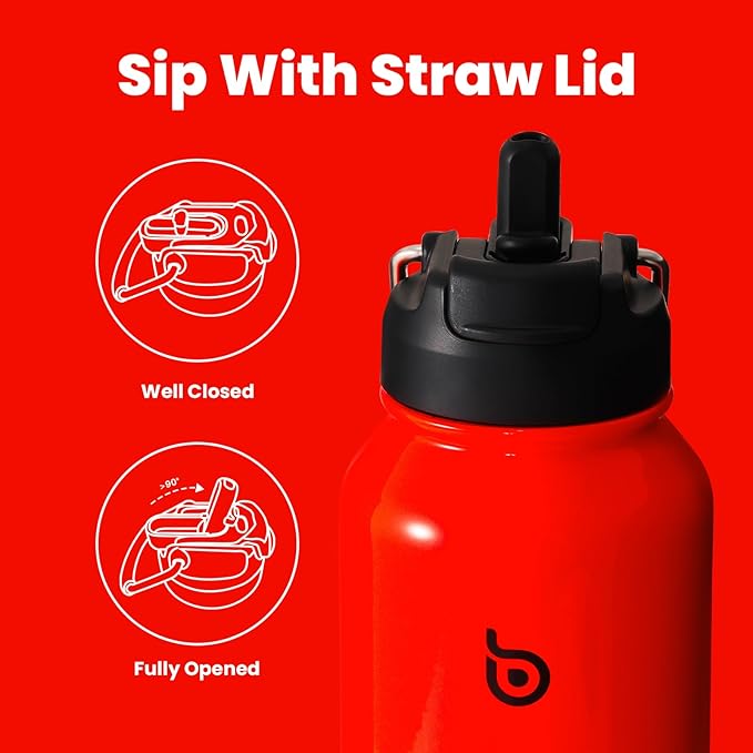 BOTTLE BOTTLE 40 oz sports water bottle stainless steel insulated water bottle with straw and pills holder