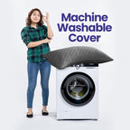 Sidney Sleep Set of 2 Mini Travel Size Neck Pillows - Knee Pillow - Back Lumbar Support - Curved Bed Pillow - 14 x 19 Inches - Adjustable Loft - Carry Backpack Included (Grey 2 Pack Mini)