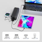 Power Bank with AC 100W,Portable Laptop Charger,98Wh/27000mAh External Battery for Laptop,PD 65W Type-C,Compatible for Outdoor RV Camping Travel Emergency Backup Home
