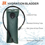 5L Hydration Pack, Water Backpack with 3L Water Bladder, MOLLE System for Outdoor Hiking, Biking, Running